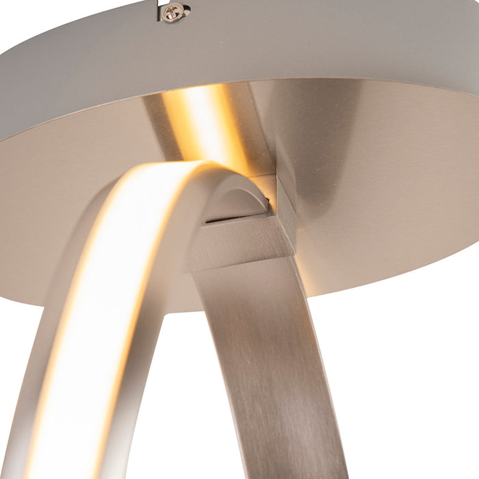 QAZQA Design plafondlamp staal dimbaar incl. LED - Viola Due