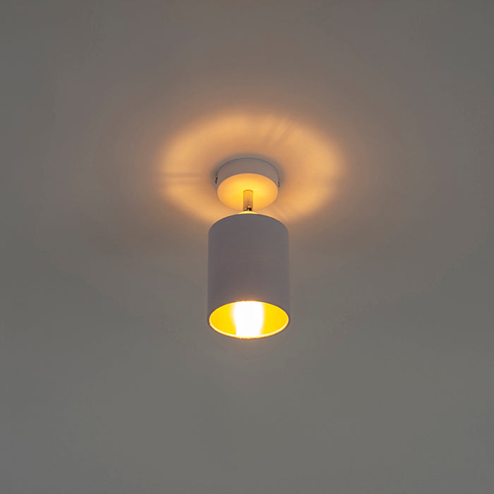 QAZQA Moderne plafondlamp wit - Lofty