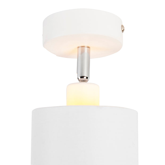 QAZQA Moderne plafondlamp wit - Lofty