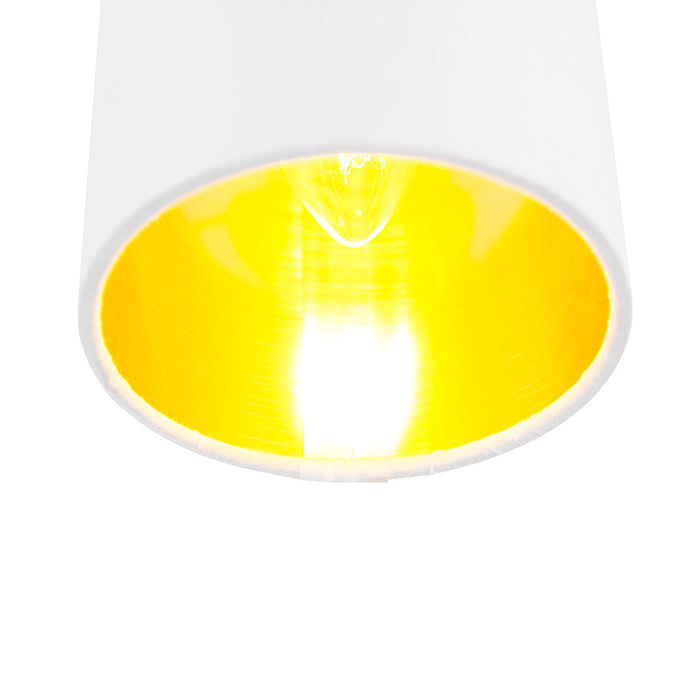 QAZQA Moderne plafondlamp wit - Lofty