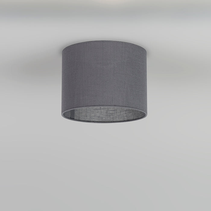 QAZQA Lampenkap cilinder stof - Donkergrijs - Modern - D 200mm
