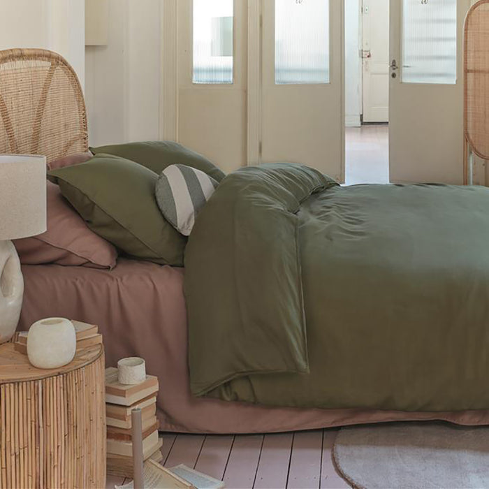 vtwonen Earth Dekbedovertrek 200 x 200/220 cm - Groen