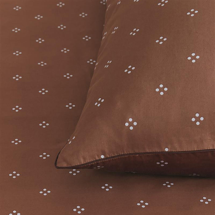 vtwonen Sticking Dots Dekbedovertrek 140 x 200/220 cm - Terra