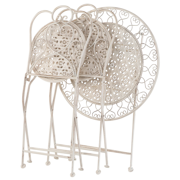 Beliani - TRIESTE - Bistroset voor 2 - Beige - IJzer