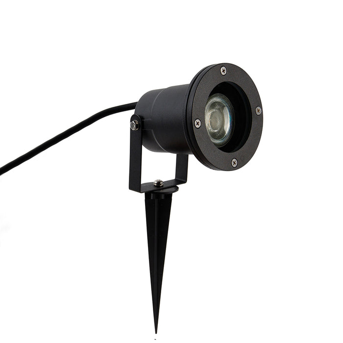 QAZQA Tuinspot zwart incl. snoer en stekker 200 cm IP65 - Basic