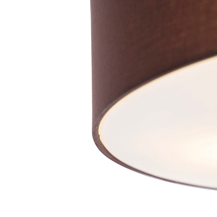 QAZQA Landelijke plafondlamp bruin 50 cm - Drum