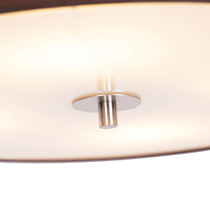 QAZQA Landelijke plafondlamp bruin 50 cm - Drum