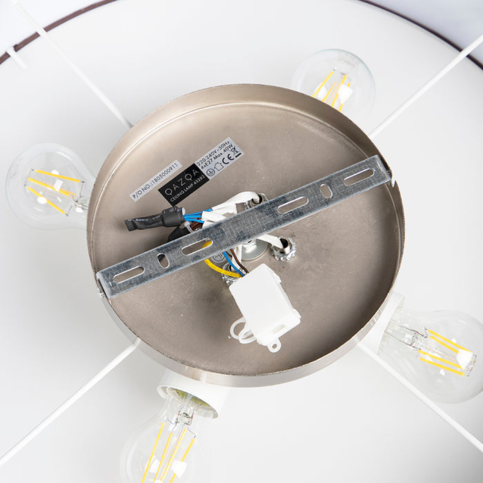 QAZQA Landelijke plafondlamp bruin 50 cm - Drum