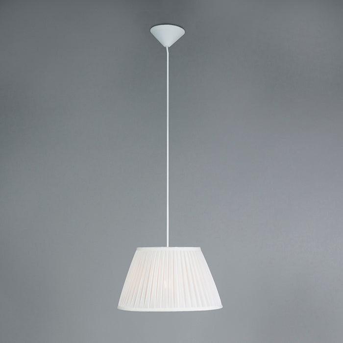 QAZQA Retro hanglamp wit 35 cm - Plisse