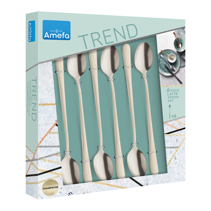 Amefa Austin Latte Lepels 6 st. - Champagne