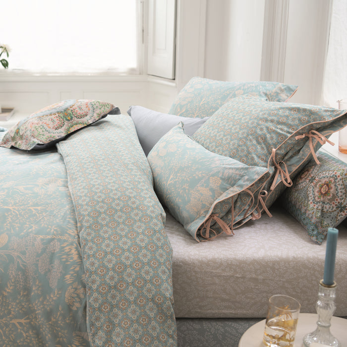 Pip Studio Leafy Hoeslaken 160 x 200/220 cm - Khaki