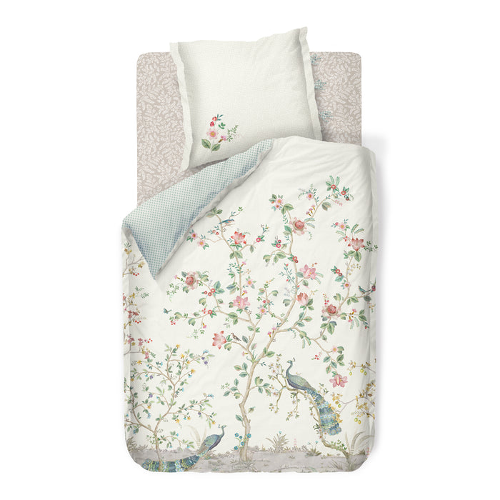 Pip Studio Leafy Hoeslaken 90 x 200/220 cm - Khaki