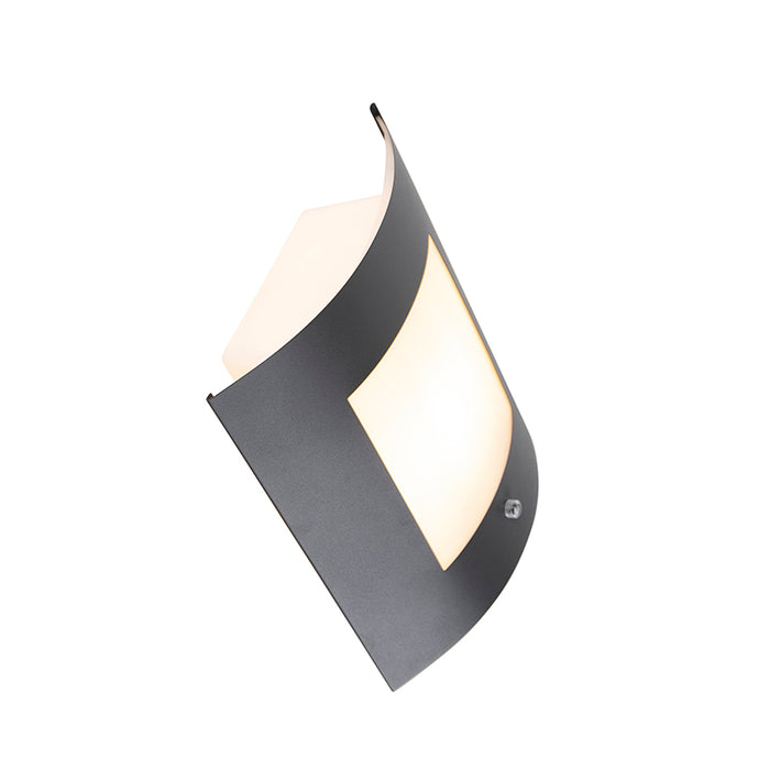 QAZQA Buiten wandlamp antraciet IP44 schemersensor - Emmerald