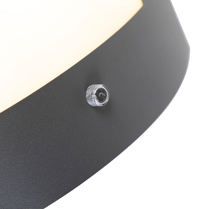 QAZQA Buiten wandlamp antraciet IP44 schemersensor - Emmerald