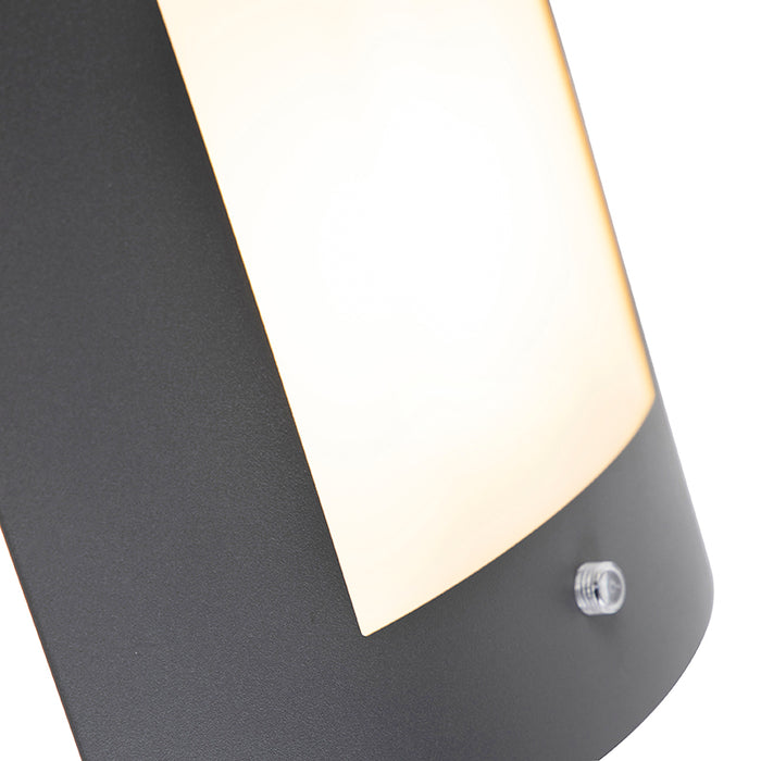 QAZQA Buiten wandlamp antraciet IP44 schemersensor - Emmerald