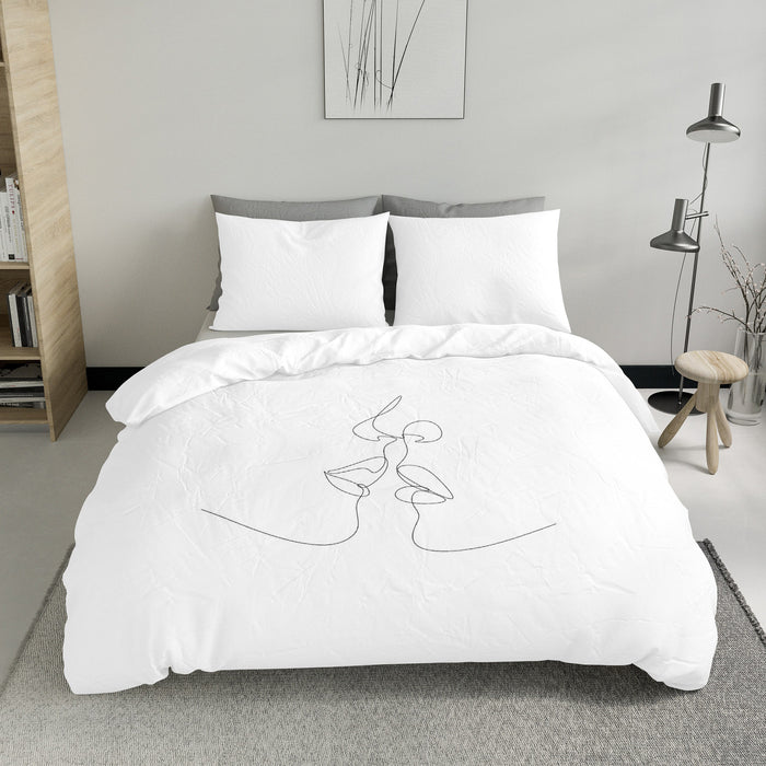 Y-NOT Kissing Art Dekbedovertrek 200 x 240 cm