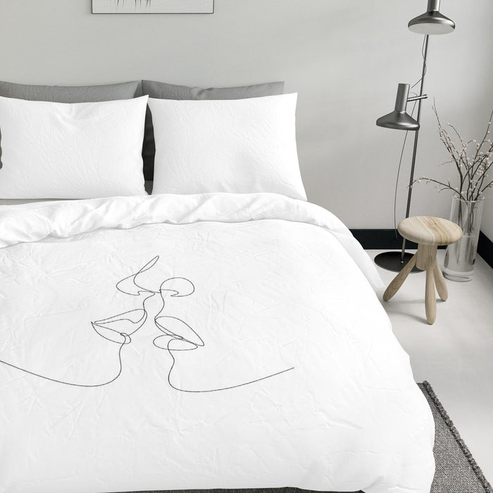 Y-NOT Kissing Art Dekbedovertrek 200 x 240 cm