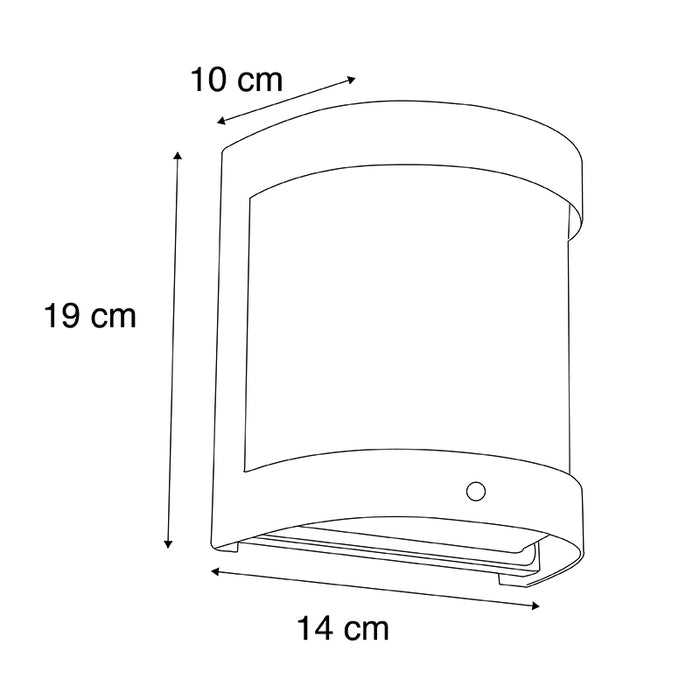 QAZQA Buiten wandlamp RVS schemersensor - Mira