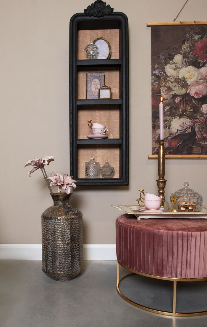 Clayre & Eef Kop en schotel 120 ml Roze Porselein Rond Stippen Servies