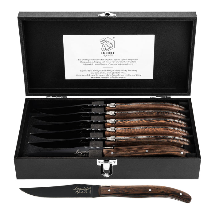 Laguiole Style de Vie Luxury Line Steakmessenset 6 st.