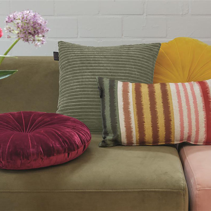 KAAT Amsterdam Ribbed Sierkussen 43 x 43 cm - Donkergroen