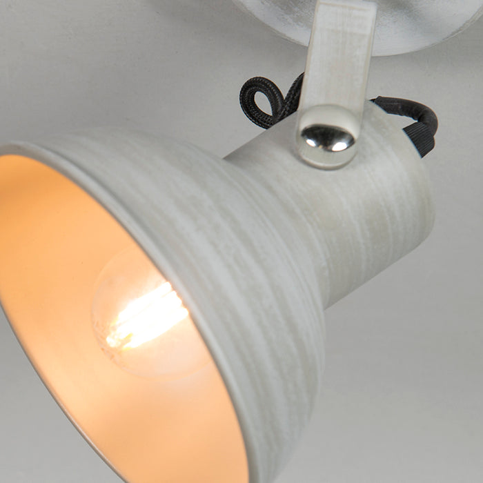 QAZQA Wandlamp Guida - Grijs - Landelijk - H 245mm