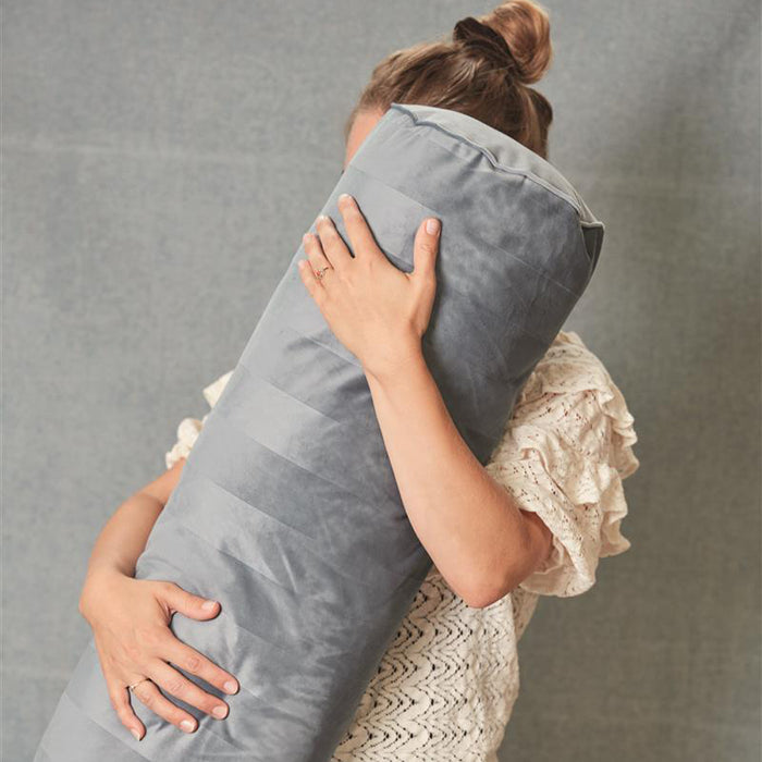 KAAT Amsterdam Softy Stripe Sierkussen 22 x 70 cm - Blauw/Grijs