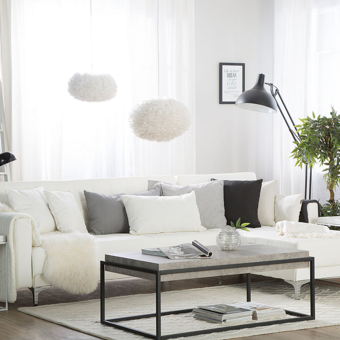 Beliani-ABERDEEN-Hoekslaapbank-Wit-Linkerzijde-267 cm-Kunstleer