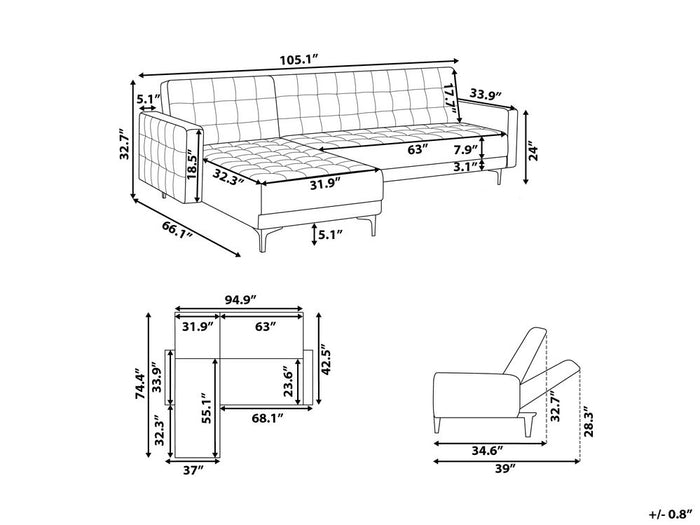Beliani-ABERDEEN-Hoekslaapbank-Marineblauw-Rechterzijde-Fluweel