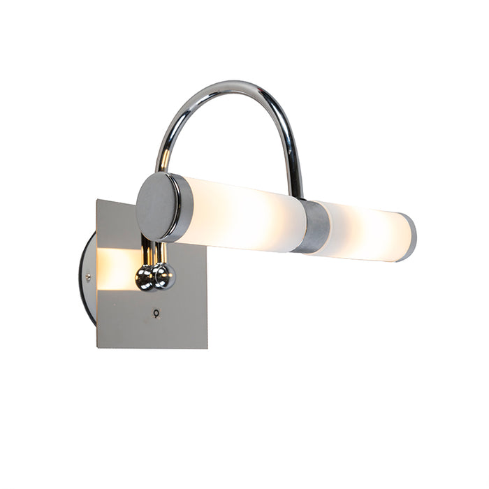 QAZQA Klassieke badkamer wandlamp chroom IP44 2-lichts - Bath Arc