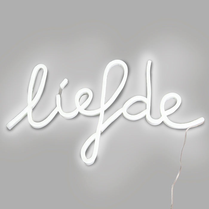 QAZQA LED Wandlamp neon - Wit - Design - B 620mm