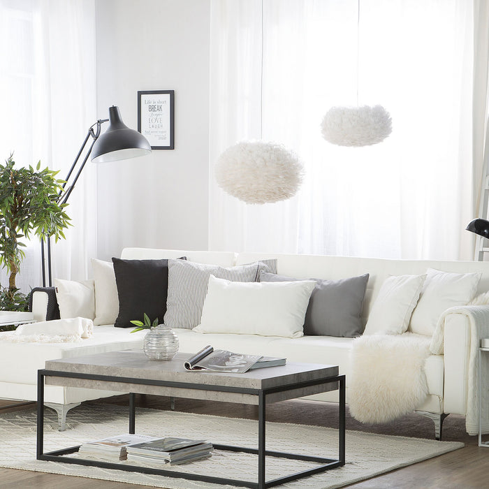 Beliani-ABERDEEN-Hoekslaapbank-Wit-Rechterzijde-267 cm-Kunstleer