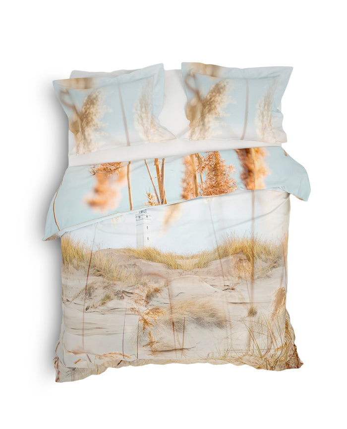 Heckett Lane Dekbedovertrek Katoen Satijn Ubon - cloud sand