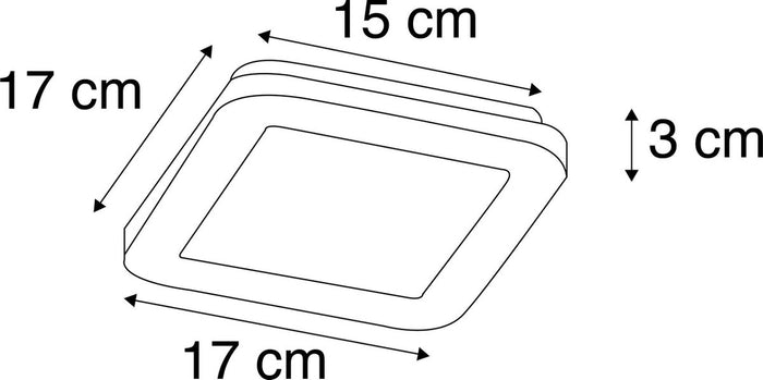 Reality Camillus Plafondlamp 1X SMD LED 9W IP44 Mat Zwart