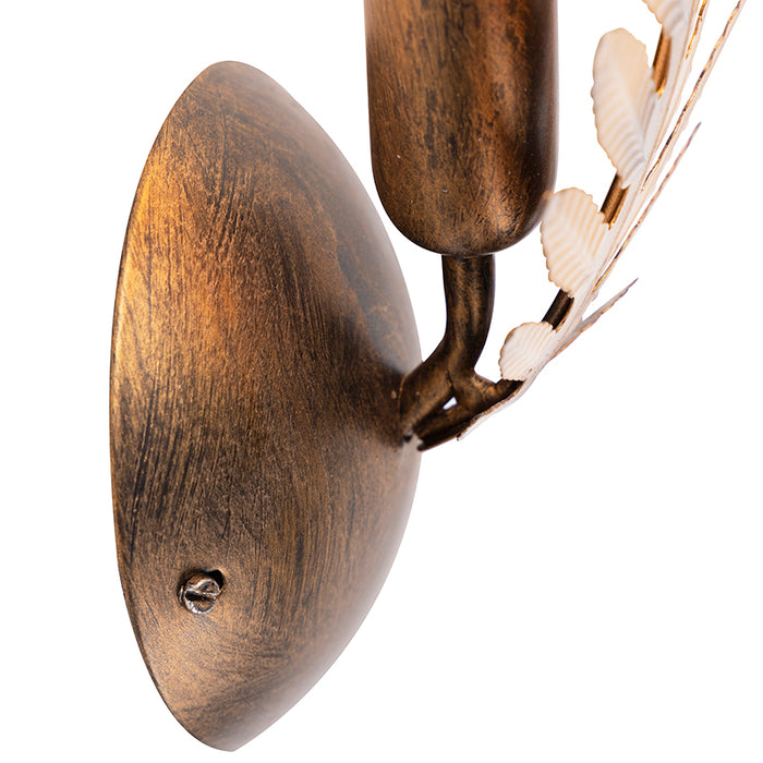 QAZQA Vintage wandlamp goud 33 cm - Botanica