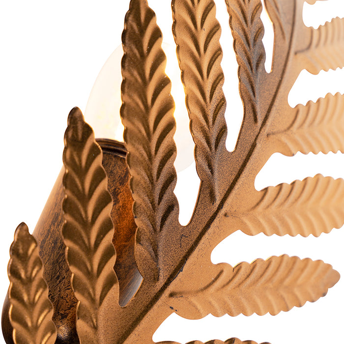 QAZQA Vintage wandlamp goud 33 cm - Botanica