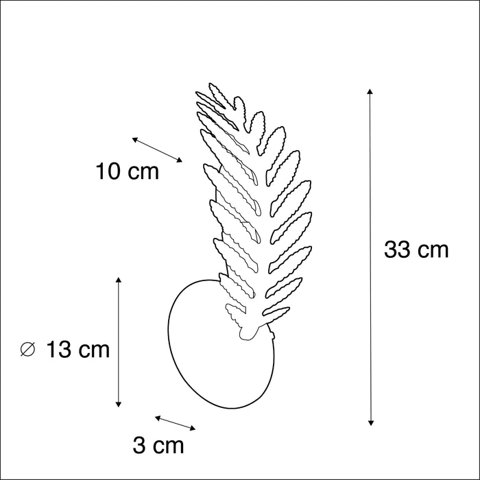 QAZQA Vintage wandlamp goud 33 cm - Botanica