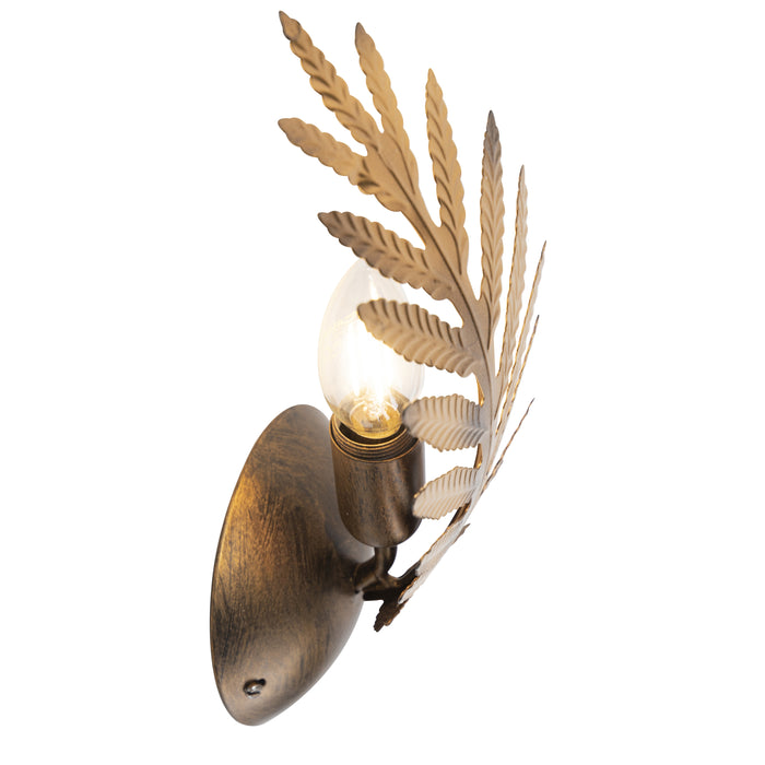 QAZQA Vintage wandlamp goud 33 cm - Botanica