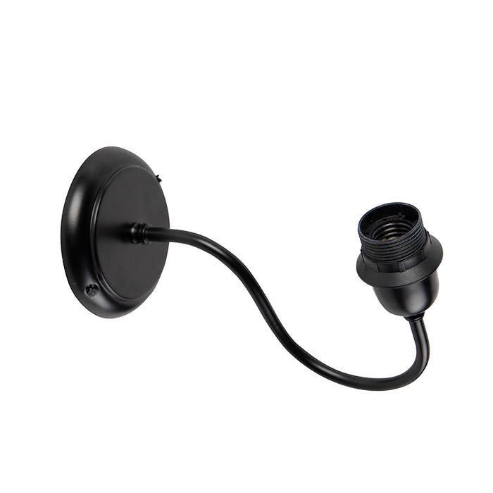 QAZQA Wandlamp Combi Classic zwart