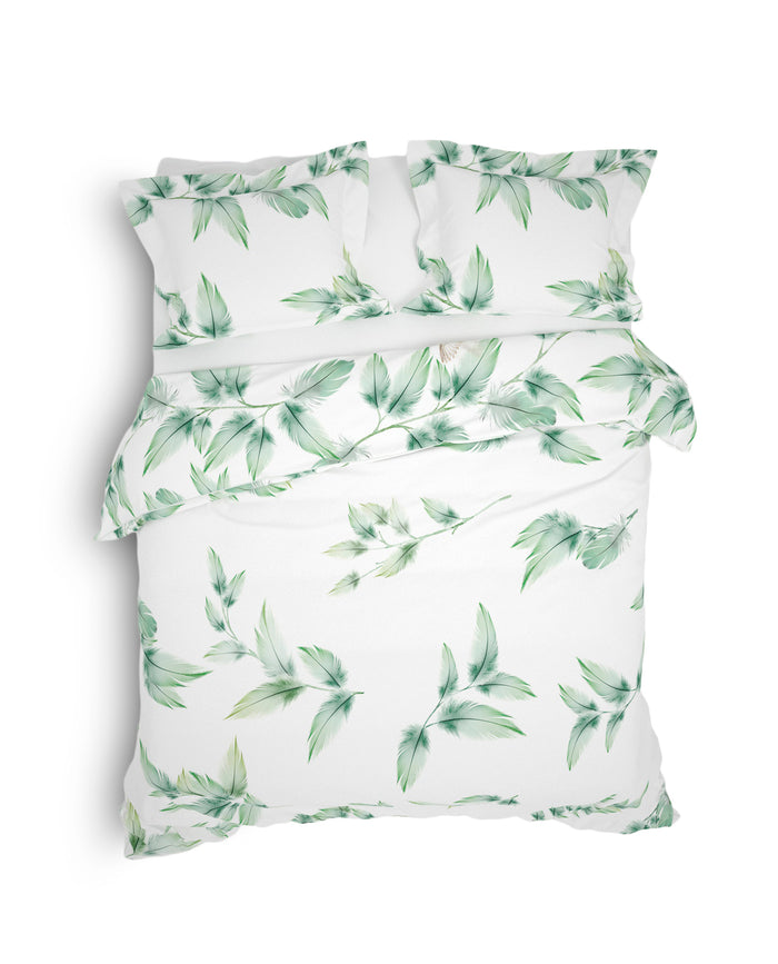 Heckett Lane Dekbedovertrek Katoen Twill Jamill - garden green