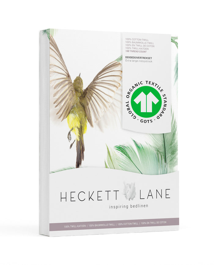 Heckett Lane Dekbedovertrek Katoen Twill Jamill - garden green