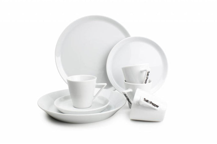S&P STRIPELESS plat bord 19,5cm (wit) set|6