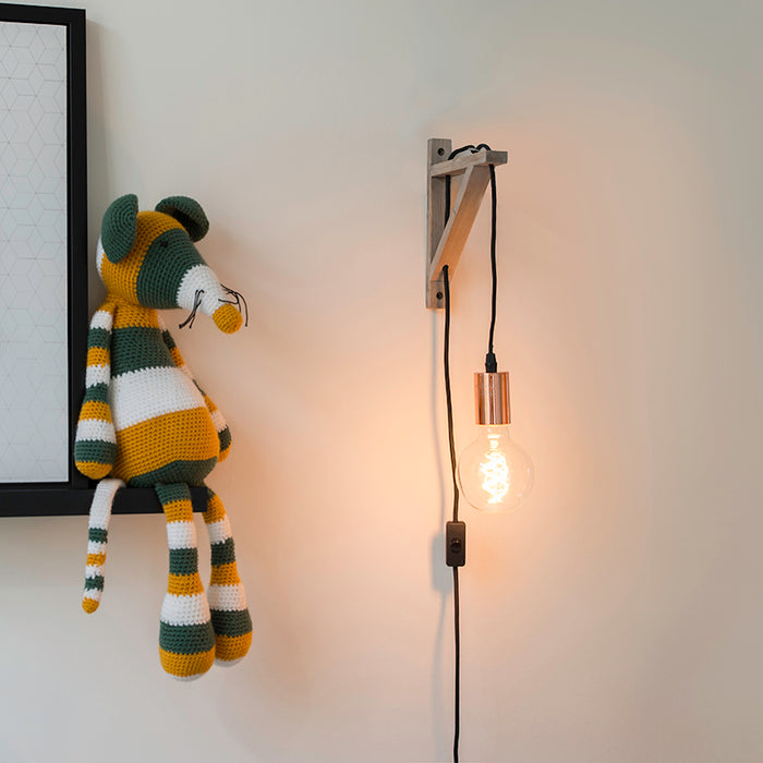 QAZQA Wandlamp galgje - Taupe - Modern - H 225mm