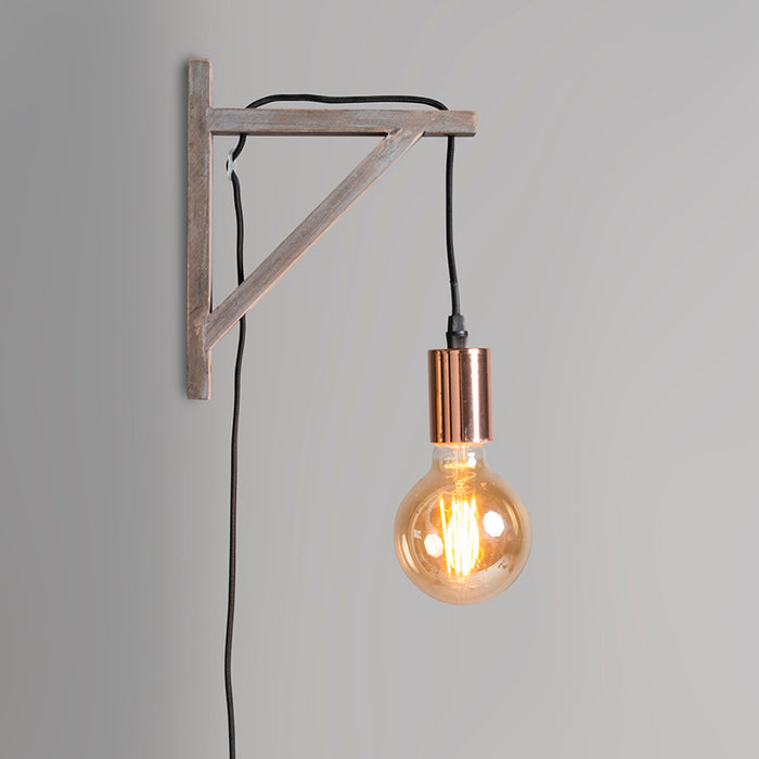 QAZQA Wandlamp galgje - Taupe - Modern - H 225mm