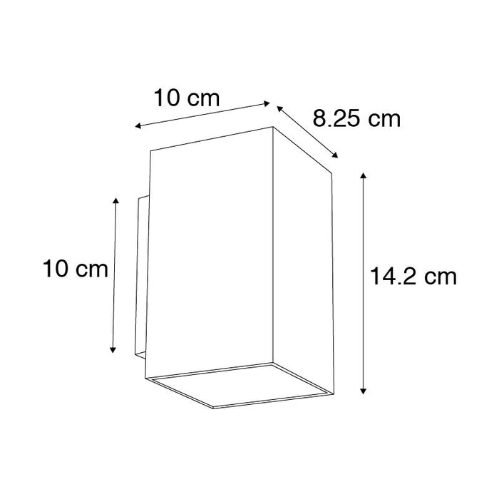 QAZQA Moderne wandlamp zwart vierkant 2-lichts - Sandy