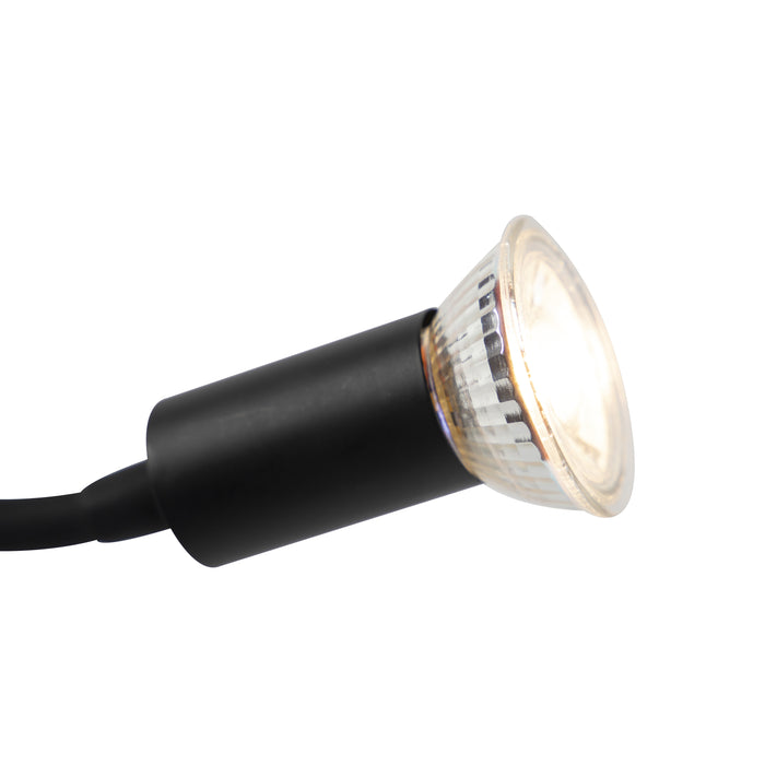 QAZQA Moderne flexibele wandlamp USB zwart - Zeno