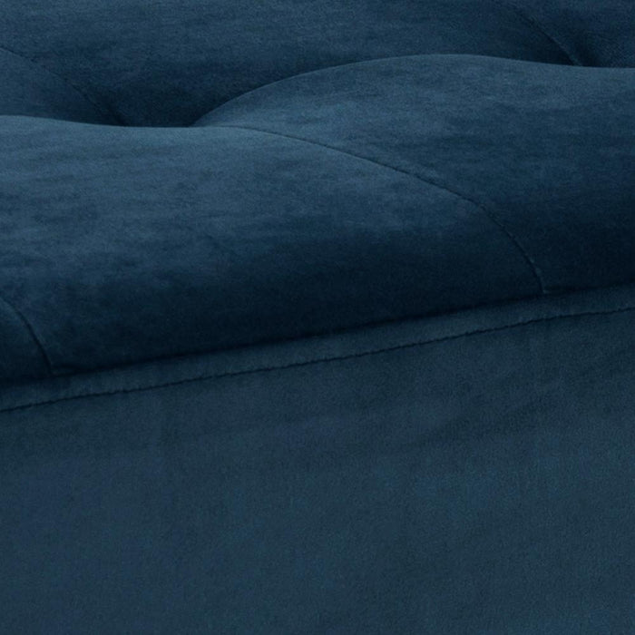 Lisomme Danique velvet bankje donkerblauw - 95 x 38 cm