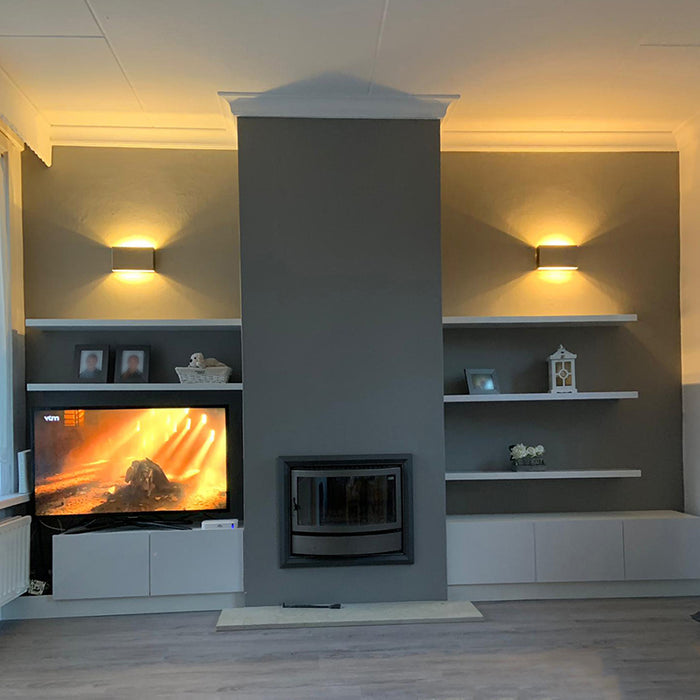 QAZQA Moderne wandlamp staal - Otan