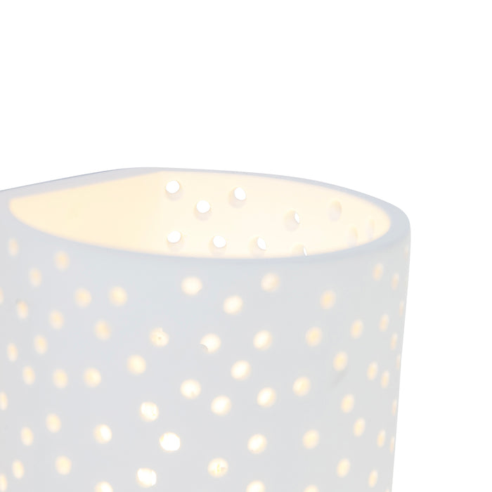 QAZQA Vintage wandlamp wit gips cilindervormig - Mahou