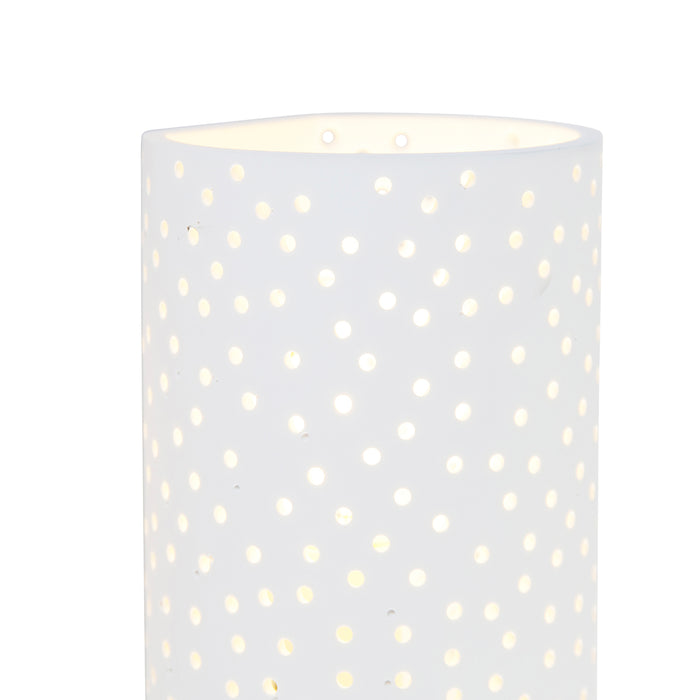 QAZQA Vintage wandlamp wit gips cilindervormig - Mahou